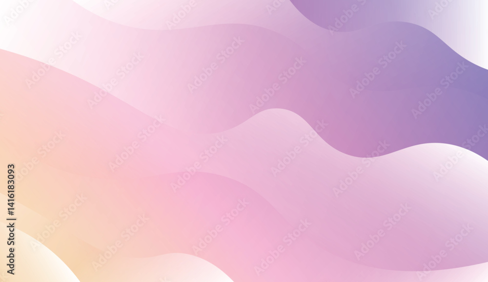 Fototapeta premium Wave Modern Background. For Your Design Wallpaper, Presentation, Banner, Flyer, Cover Page, Landing Page. Vector Illustration with Color Gradient.