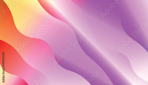 Wave Modern Background. For Business Presentation Wallpaper, Flyer, Cover. Vector Illustration with Color Gradient.