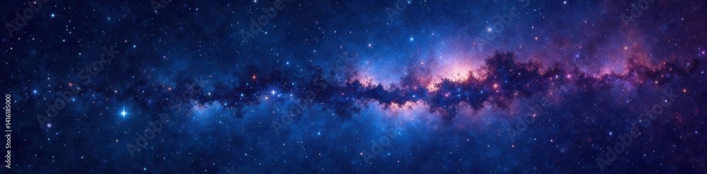 Fototapeta premium Celestial canvas with twinkling stars against a dark background, night sky, universe, stars