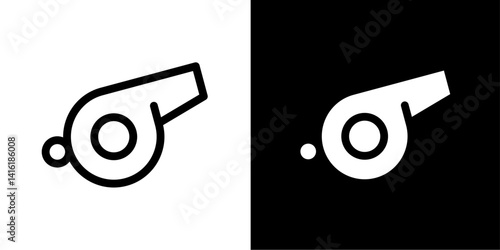 whistle line and glyph icon, outline and glyph vector sign, linear and glyph style pictogram isolated on white and black. crossfit symbol, logo, icon, illustration