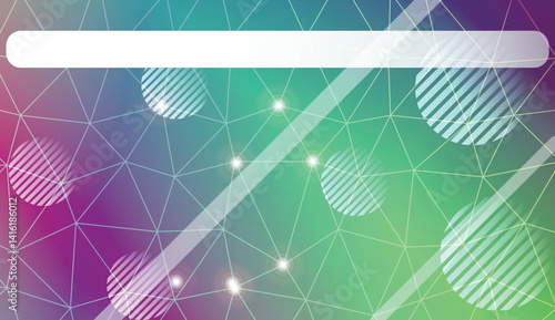 Decorative pattern with triangles, line, circle, space for text style. Decorative design for your idea. Vector illustration. Blurred Background, Smooth Gradient Texture Color.