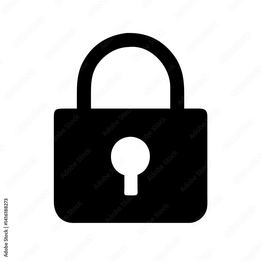 Lock Alternative Icon Vector Illustration Lock Alternative Icon Vector Illustration