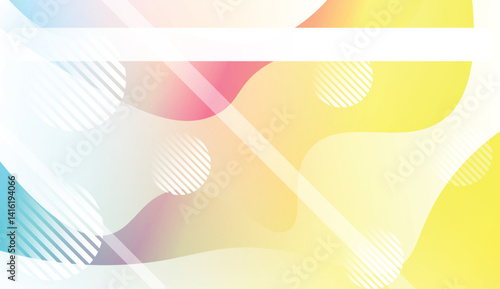 Wavy Background with Lines, Circle. For Flyer, Brochure, Booklet And Websites Design Vector Illustration