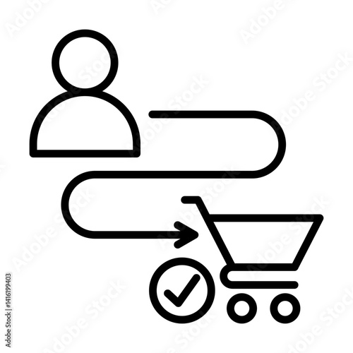 customer journey single icon