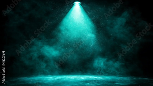 Wallpaper Mural Teal Spotlight Smoke Stage Background Torontodigital.ca