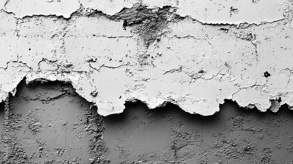 Obraz premium Grey concrete with cracks.