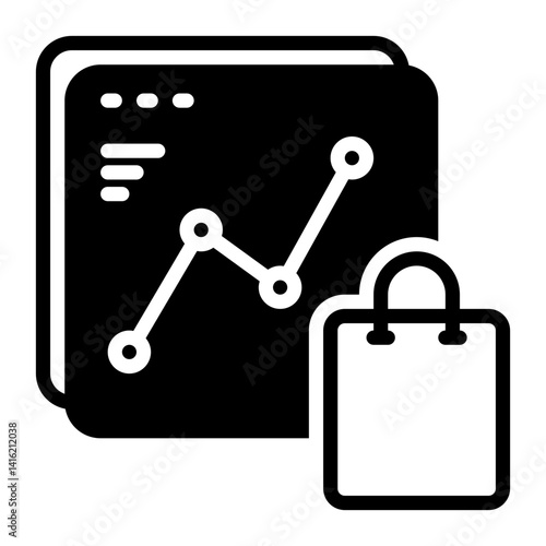 Sales icon, glyph icon style