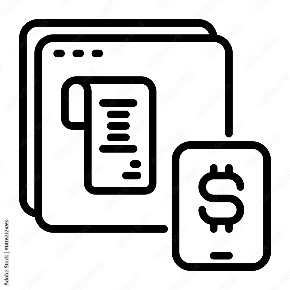 payment icon, line icon style payment icon, line icon style