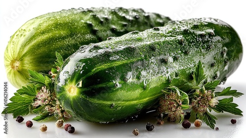a Cucumber, isolated on white background,photo stock