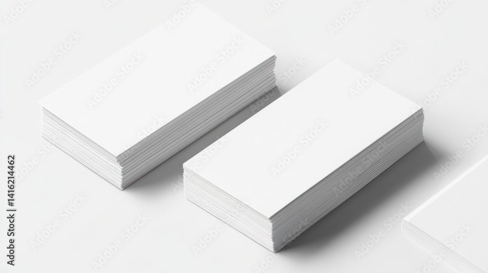 Stacks of blank business cards Stacks of blank business cards