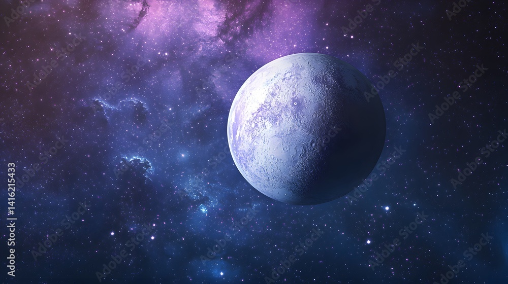 Icy Planet in Cosmic Nebula Icy Planet in Cosmic Nebula