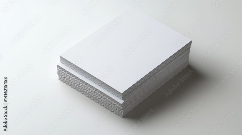 Stack of blank white papers Stack of blank white papers