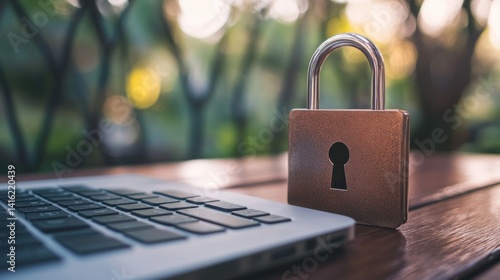 Secured laptop with lock