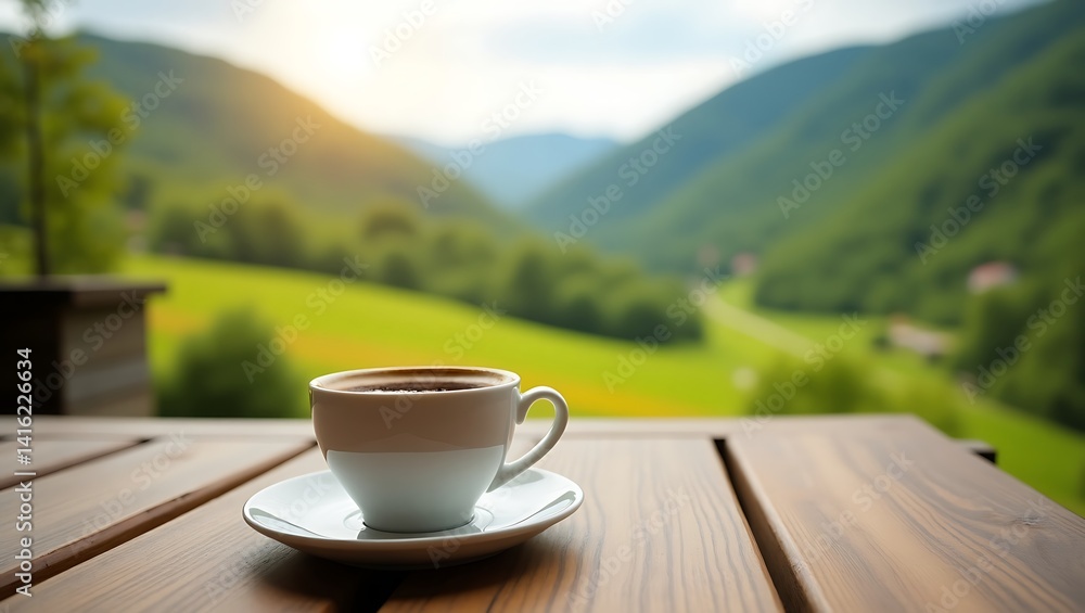 Midday Coffee with a View of the Hills Midday Coffee with a View of the Hills