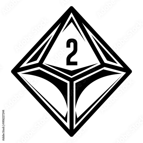 Dice D10 Natural 2