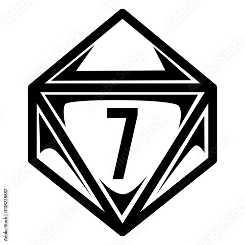 Dice D8 Natural 7
