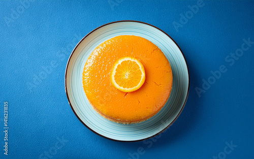 orange cake on a plate