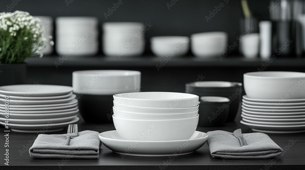 Modern White Dinnerware Set Modern White Dinnerware Set