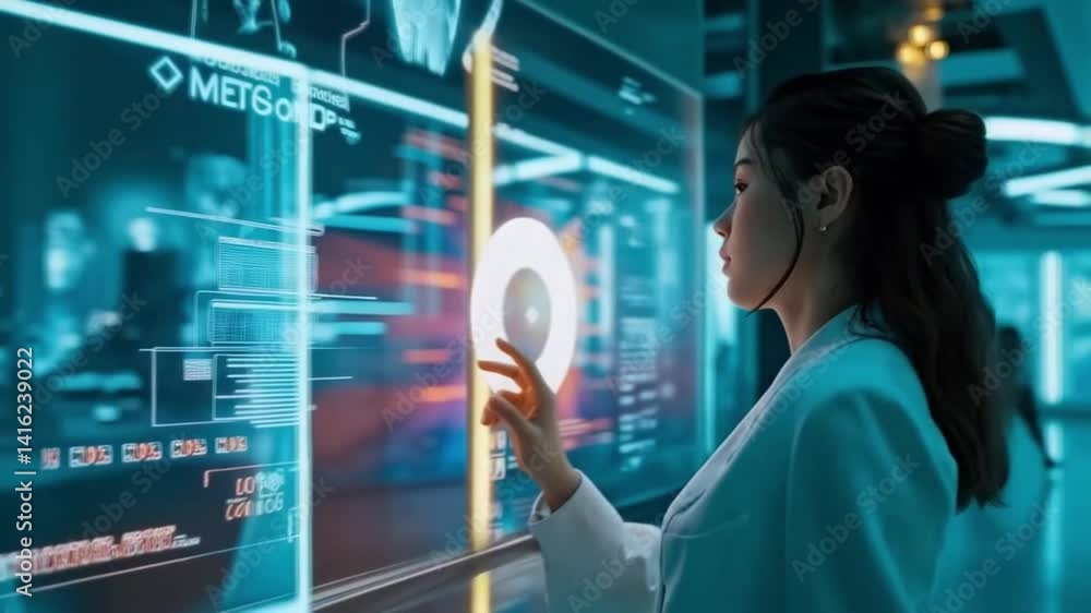 Advanced Technology Interface in Modern Medical Research Laboratory Environment Advanced Technology Interface in Modern Medical Research Laboratory Environment