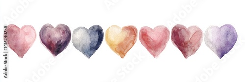 Watercolor Heart Palette