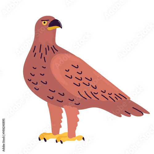 Golden eagle icon clipart avatar logotype isolated illustration
