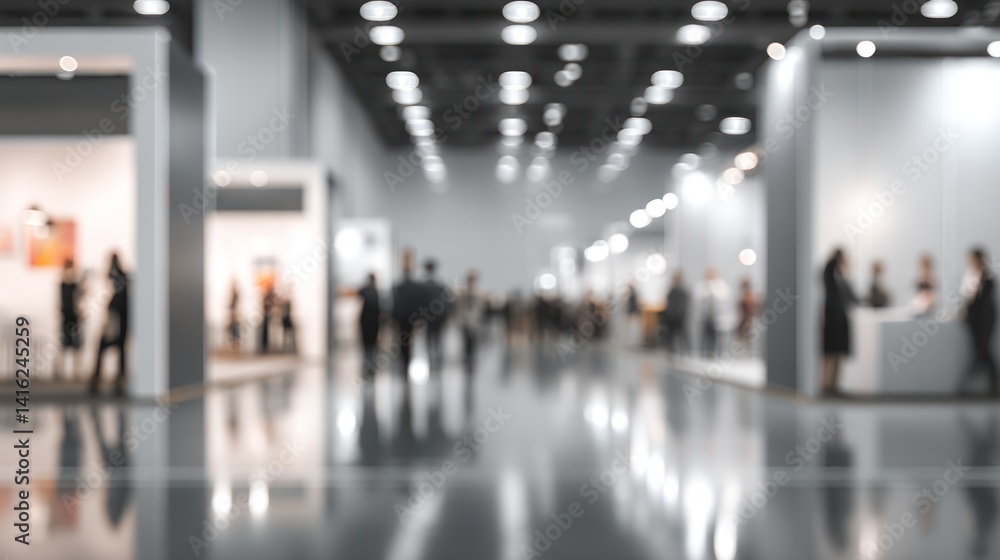 A modern exhibition hall filled with visitors networking and exploring various displays, showcasing a vibrant atmosphere of innovation. A modern exhibition hall filled with visitors networking and exploring various displays, showcasing a vibrant atmosphere of innovation.