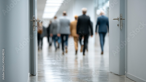 Businesspeople in Hallway: ...