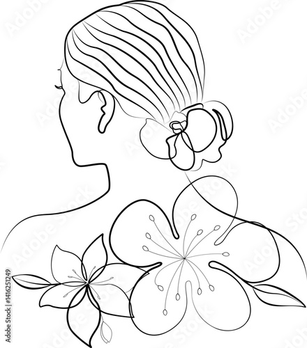 girl with flower