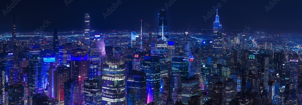 Naklejka premium new york at night