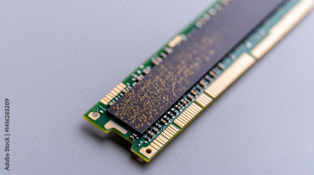Close-up of a computer memory module Close-up of a computer memory module