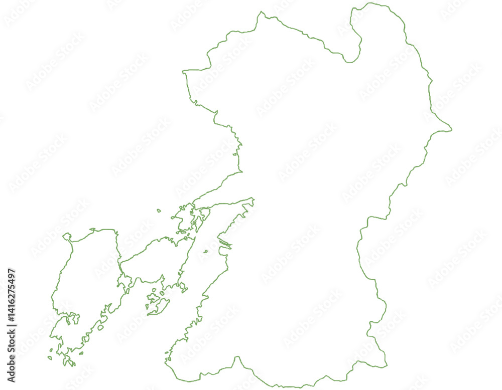 熊本県 地図 白 イラスト 熊本県 地図 白 イラスト