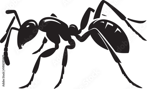 Ant silhouette black vector
