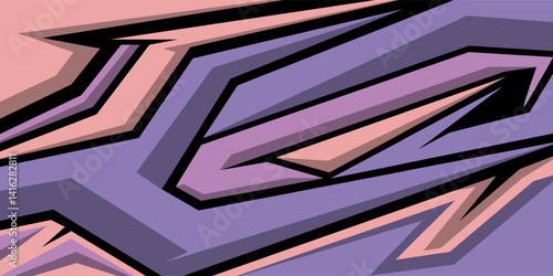 Car decal design vector. Graphic abstract stripe racing background kit designs for wrap vehicle, race car, rally, adventure and livery