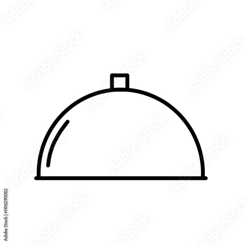 illustration of a serving tray in outline style. this illustration is perfect for both digital and print use, including websites, apps, and marketing materials related to food, events, or services. 