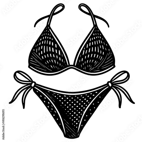 black bra isolated on white