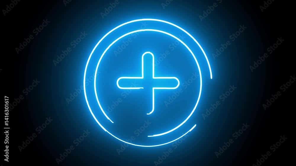 universal web icon neon animation universal web icon neon animation