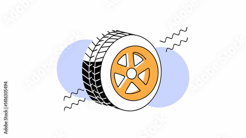 tire tread marks after skidding launch drift powerslide in motorsport rally off road motocross tread mark with skidding sanding dirty mark on asphalt wheel texture with splash effect vector