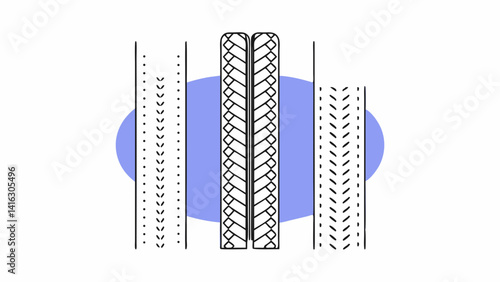 tire tread marks after skidding launch drift powerslide in motorsport rally off road motocross tread mark with skidding sanding dirty mark on asphalt wheel texture with splash effect vector