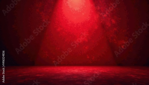 Dark red grunge texture, bright spotlight center, vintage, abstract, texture