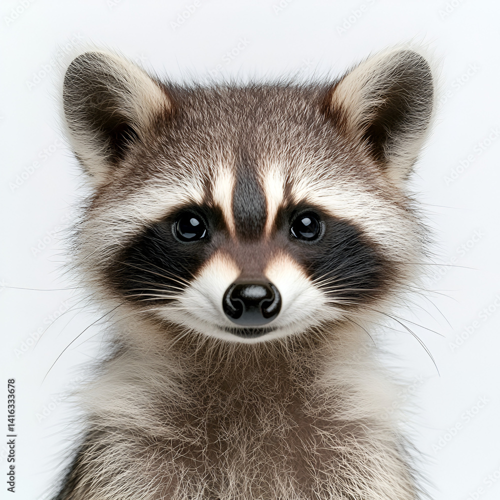 Obraz premium A four-year-old red fox Vulpes, a wild mammal with brown fur, standing isolated on white