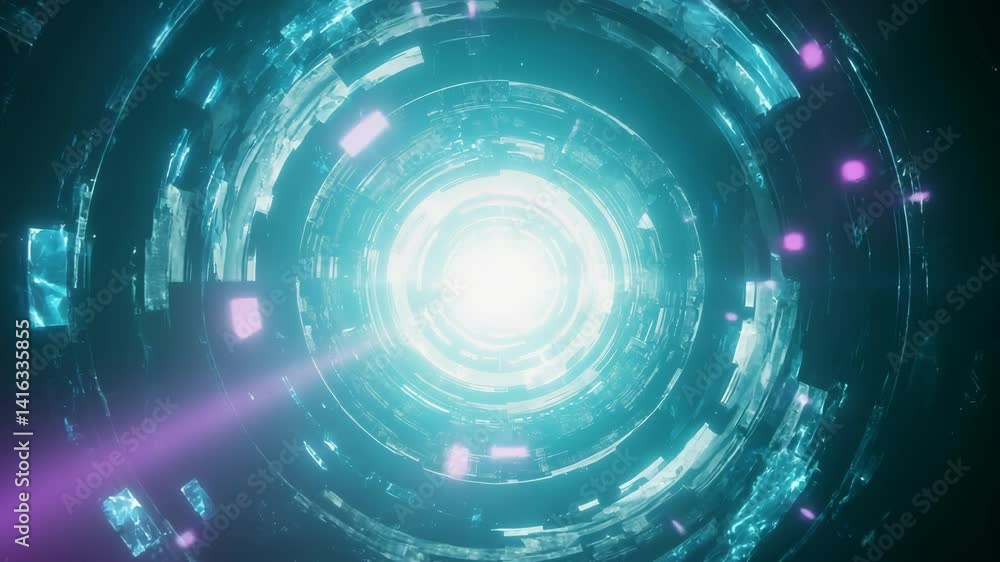 Seamless Journey Through a Wormhole: Stars and Nebulae Lighting the Path Seamless Journey Through a Wormhole: Stars and Nebulae Lighting the Path