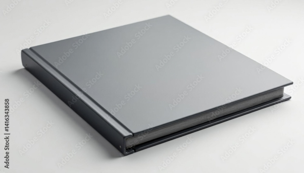 Sleek metallic album with grey finish, clean lines and minimalist design, minimalist, design, clean Sleek metallic album with grey finish, clean lines and minimalist design, minimalist, design, clean