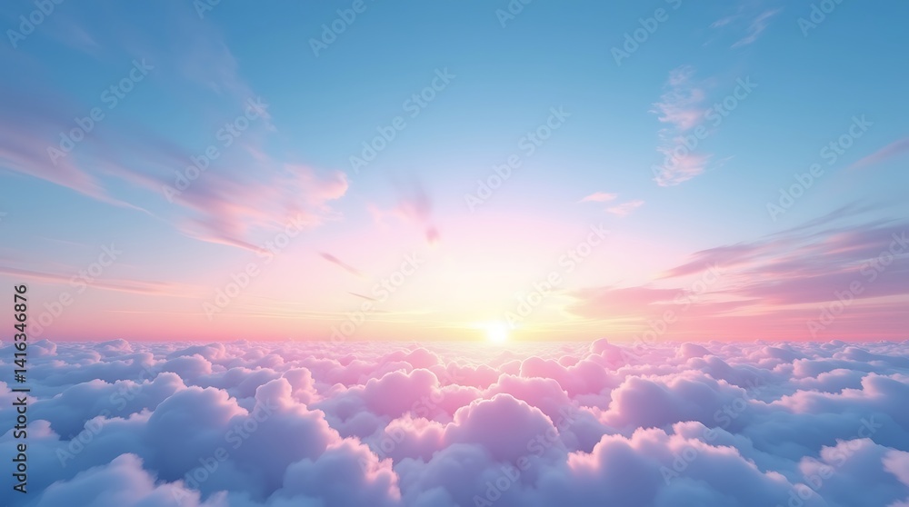 Pastel cloudscape sunrise sky soft focus background Pastel cloudscape sunrise sky soft focus background