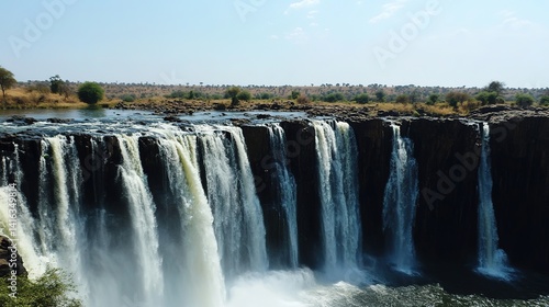  Awe-inspiring Essence of Waterfalls. Perpetual Cascade and Eternal Existence of Majestic Natural Marvels.