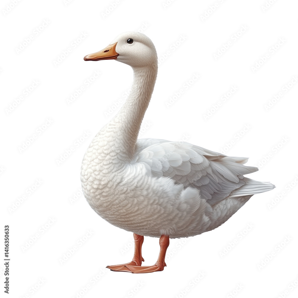 white duck isolated on transparent background white duck isolated on transparent background