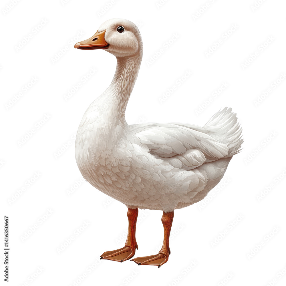 white duck isolated on transparent background white duck isolated on transparent background