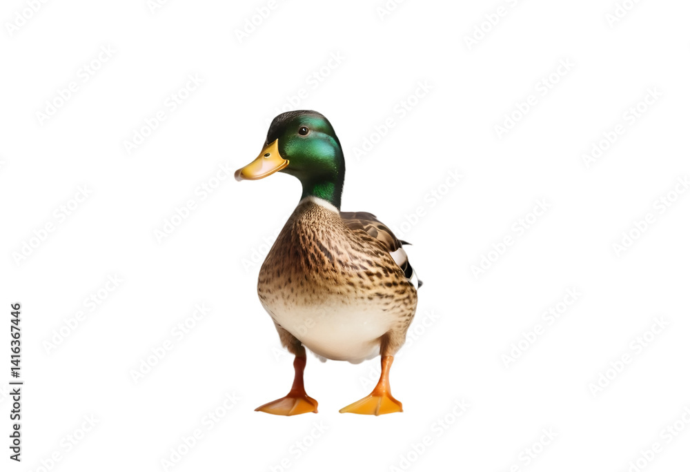 Obraz premium duck isolated on transparent background, cutout style
