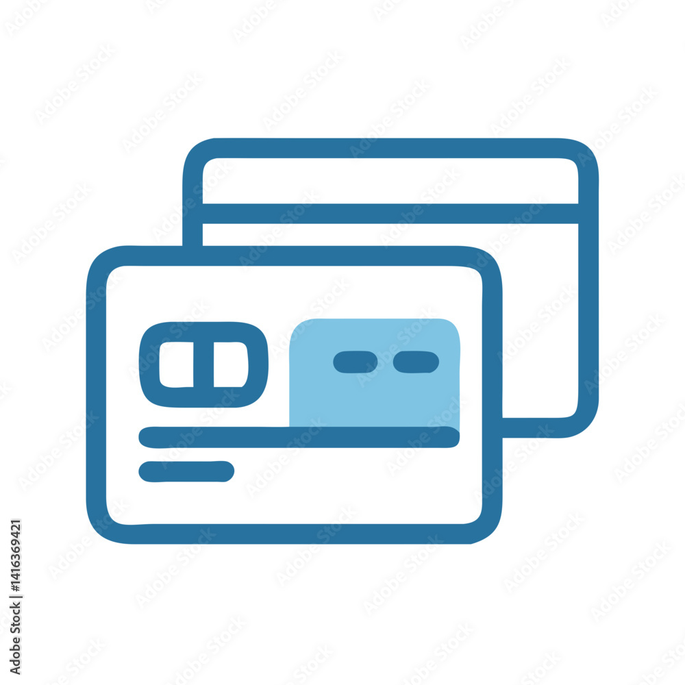 Payment Cards Icon Representing Online Transaction and Digital Payment Method Payment Cards Icon Representing Online Transaction and Digital Payment Method