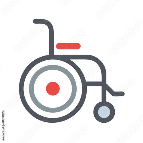 Wheelchair Icon Representing Accessibility and Mobility Support