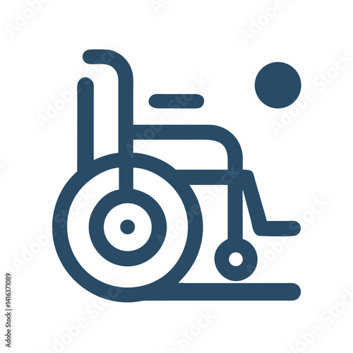 Wheelchair Icon Representing Accessibility and Mobility Support